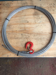 Winch Wire Rope And Hook 25mtrs X 9mm Recovery / Off-road fast shipping - Lifting Slings