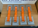 4x Orange Recovery Alloy Wheel Securing Link Straps Trailer Tie Down fast shipping - Lifting Slings