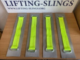 4x Full Length Pad Recovery Alloy Wheel Securing Link Straps Trailer Tie Down fast shipping - Lifting Slings