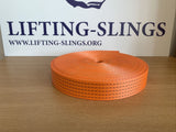 50mm Polyester Lashing Webbing Orange 5000kg fast shipping - Lifting Slings