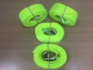 4 x 5t 4mtr Hi Vis Recovery Ratchet Alloy Wheel Replacement Straps fast shipping - Lifting Slings