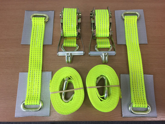 2 x Car Trailer Transporter Hi Vis Recovery Straps-Truck-Heavy Duty-Alloy Wheel fast shipping - Lifting Slings