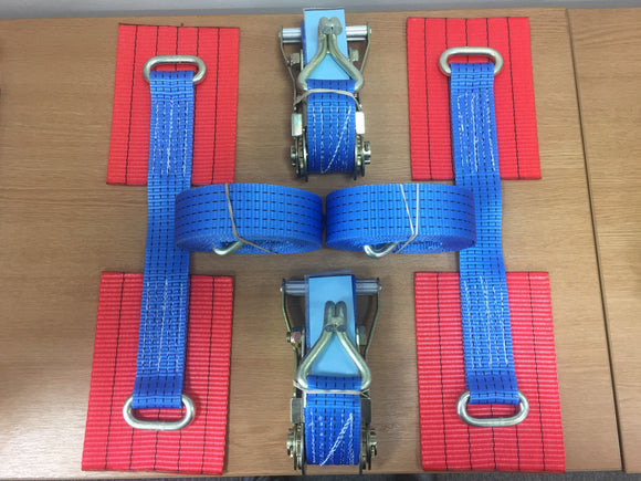 2 x Car Trailer Transporter Recovery Straps-Truck-Heavy Duty-Alloy Wheel fast shipping - Lifting Slings